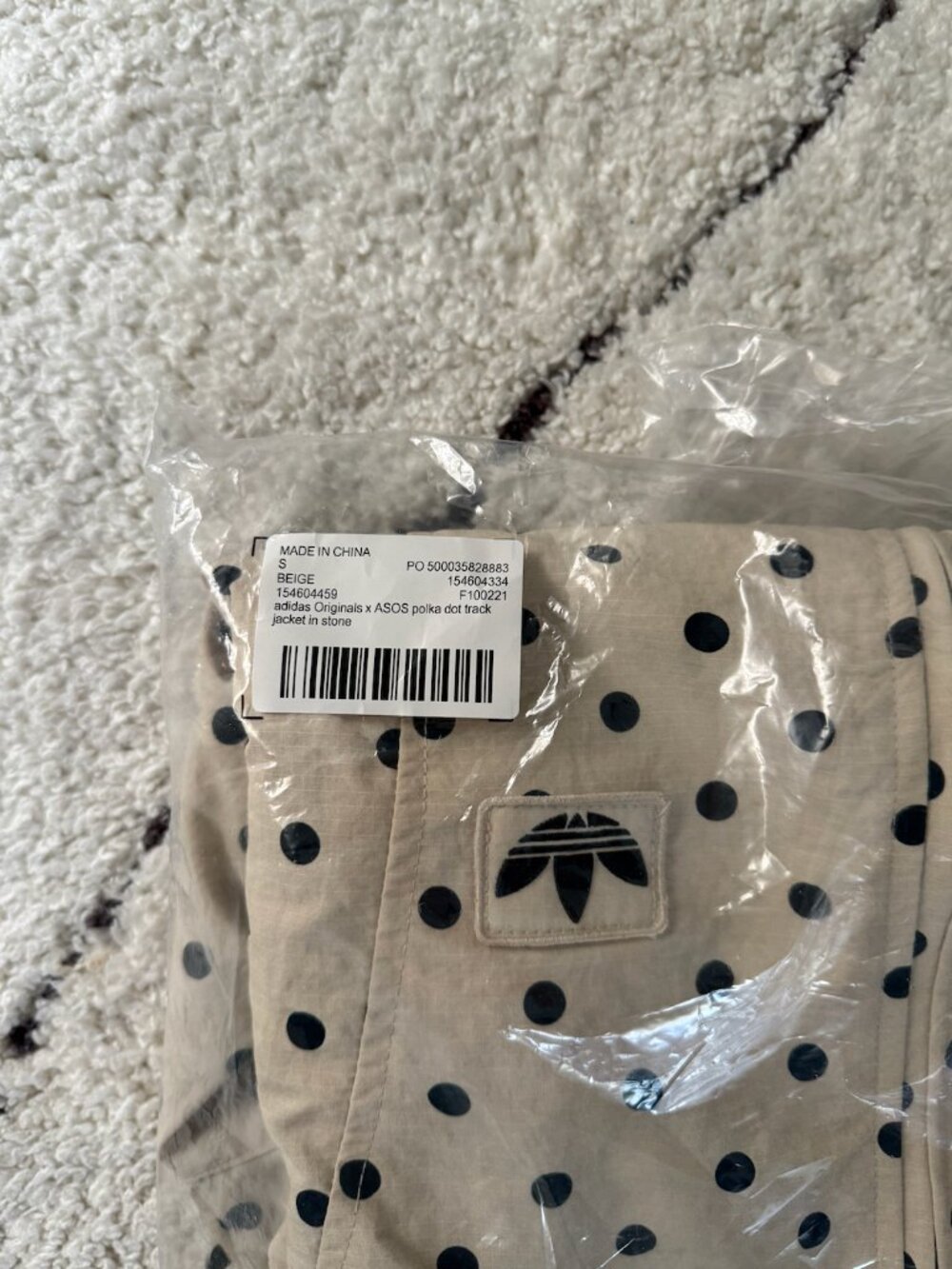 adidas Originals x ASOS polka dot track jacket in stone - size small - Picture 9 of 9